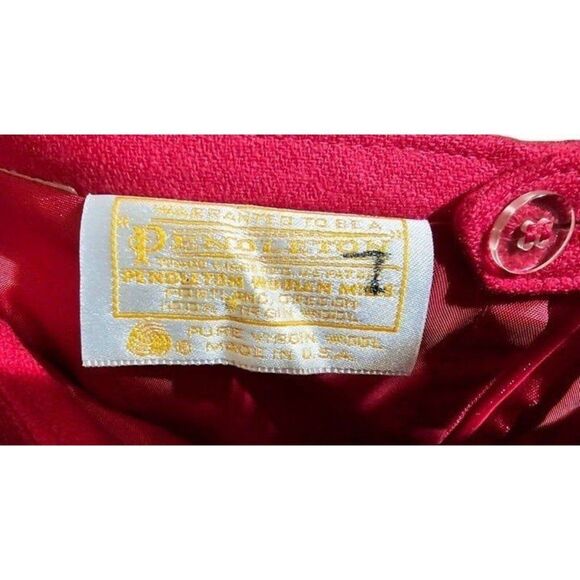 Pendleton Size 14 Pencil Skirt Wool Made in USA Lined Vintage Pink - Picture 5 of 5